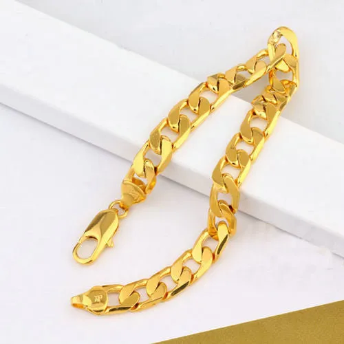 Cuban Link Bracelet in 14K Gold Unisex 8