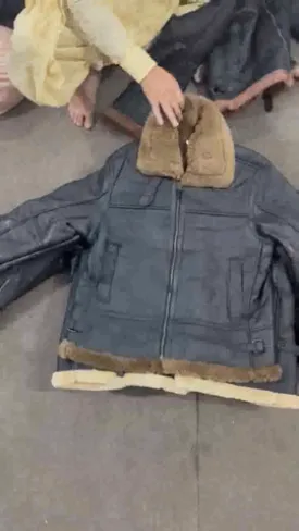 Custom handpick Reworked sheepskin leather jackets