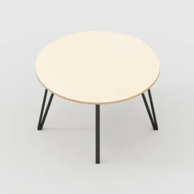 Custom Plywood Round Table with Box Hairpin Legs