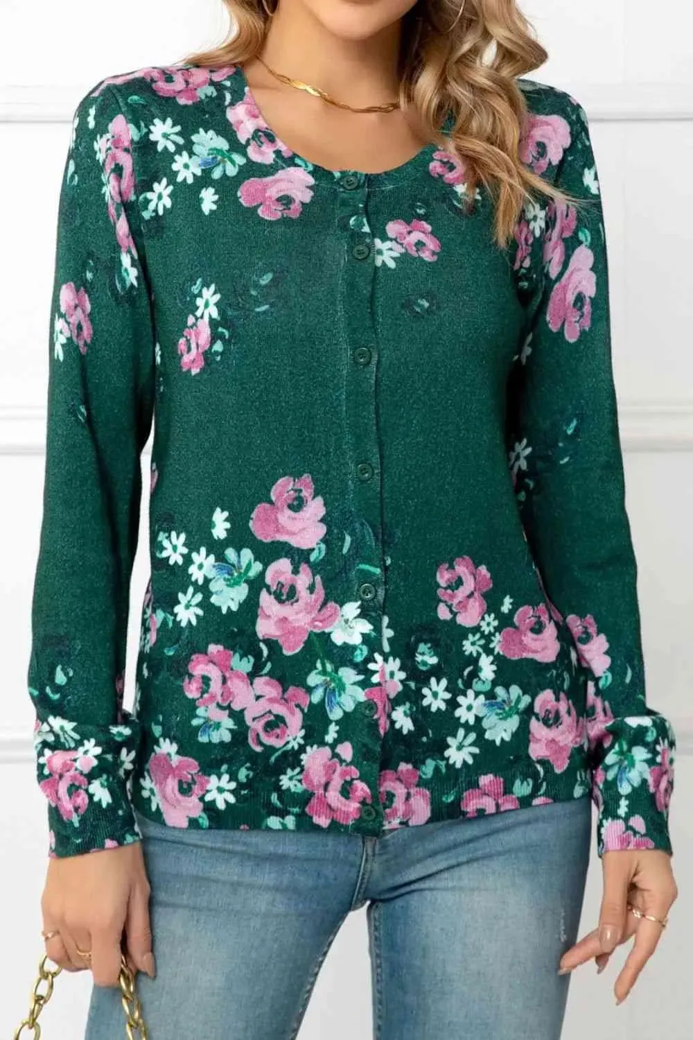 Cute Floral Button Cardigan: Perfect for Spring Looks!