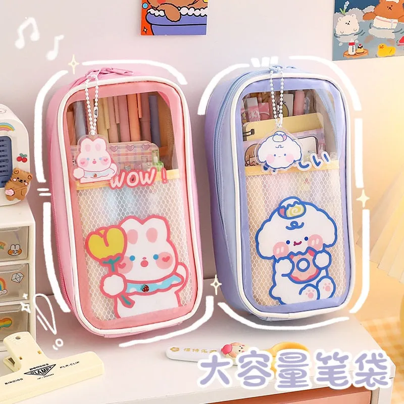 Cute Transparent Pencil Case