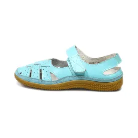 Damart Flat Sandals Leather Blue Colour For Women