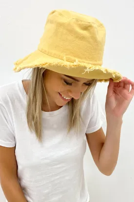 Darcy Frayed Canvas Bucket Hat