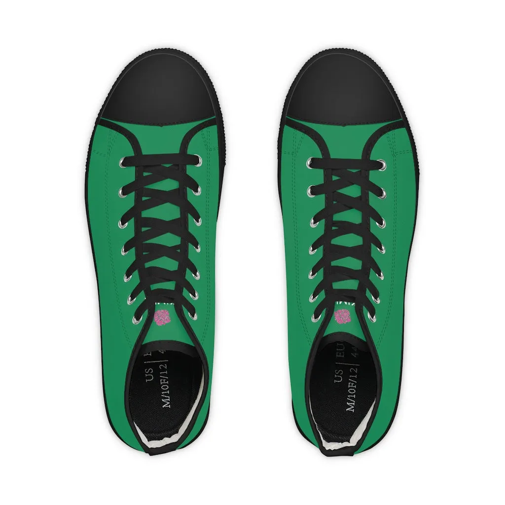 Dark Green Men's High Tops, Modern Minimalist Best Men's High Top Sneakers (US Size: 5-14)