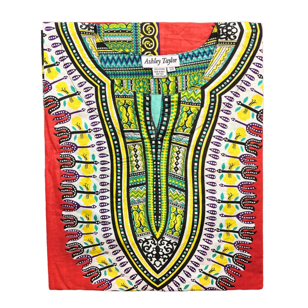 Dashiki Tunic (Pattern 2 - Red)