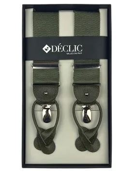 DÉCLIC Ribbed Satin 35mm 2-in-1 Braces - Khaki