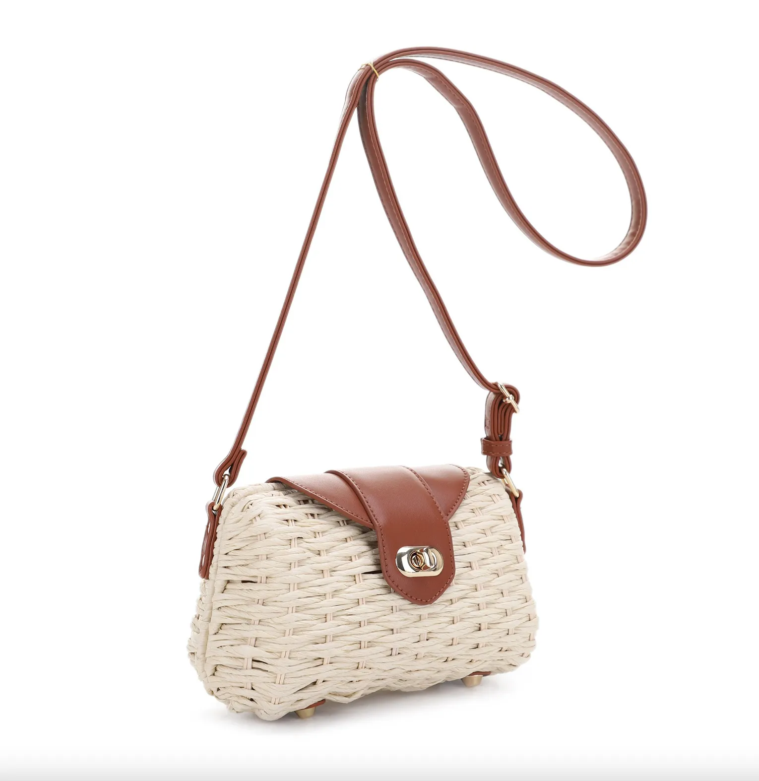 Deandra Rattan Crossbody Bag