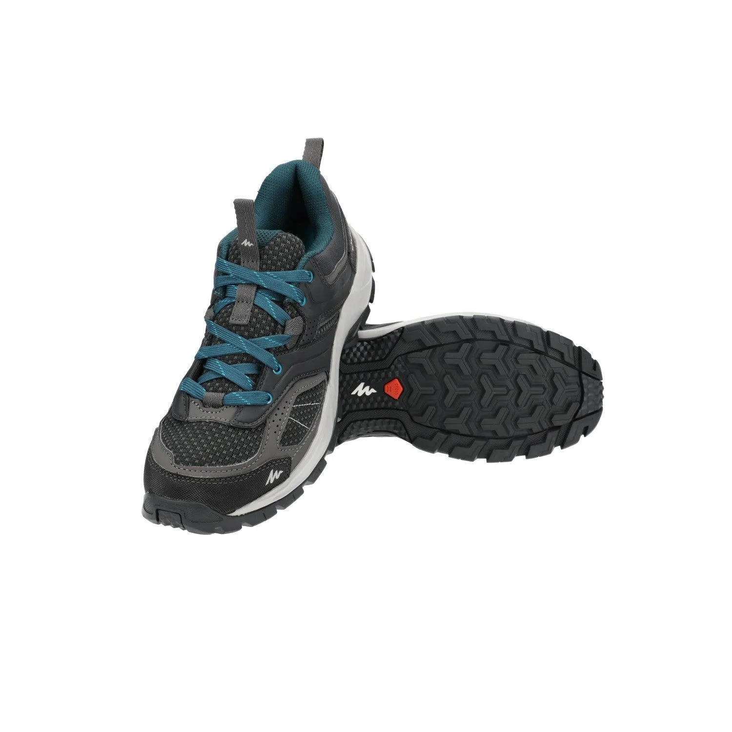 Decathlon Quechua Mountain Hiking Sport Shoes Fabric Grey Colour For Men