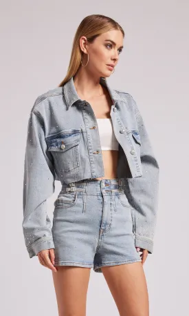 DELANCEY CRYSTAL DENIM JACKET