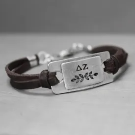 Delta Zeta Leather Bracelet