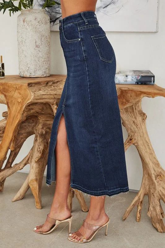 DENIM MAXI SKIRT