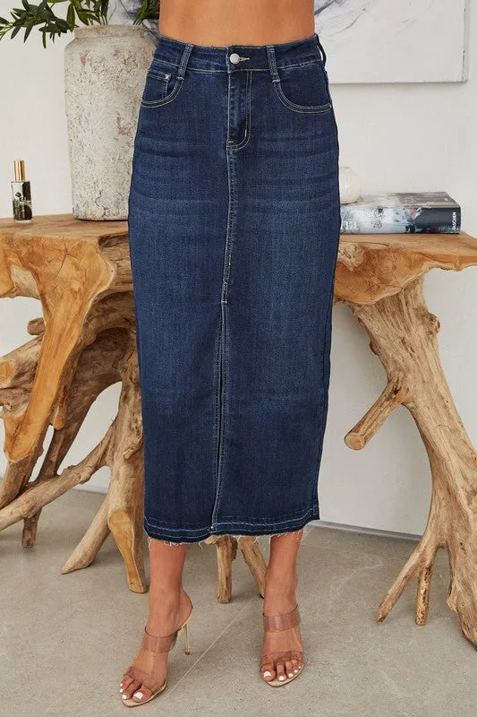 DENIM MAXI SKIRT