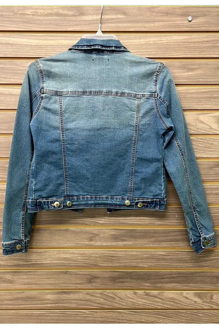 Denim stretch jackets solid washed