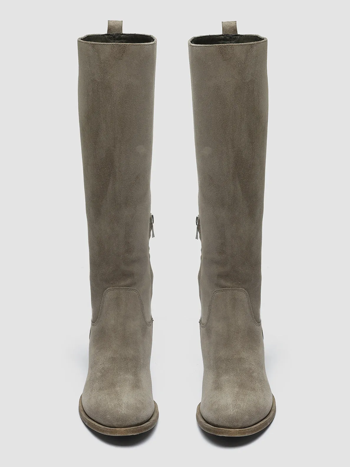 DENNER 116 - Grey Suede Zip Boots