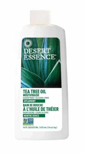 Desert Essence Tea Tree Oil Mouthwash Spearmint 16 oz Liquid