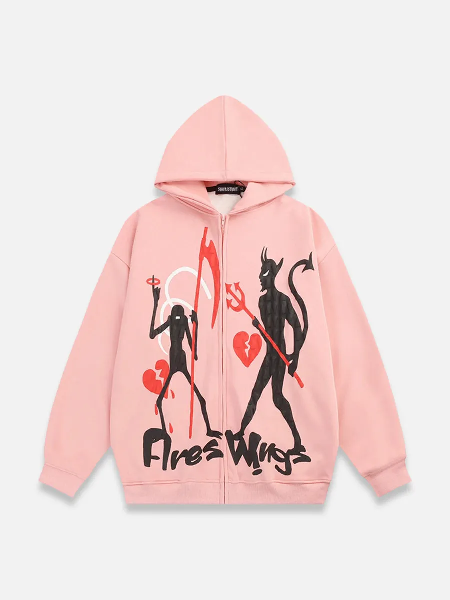 DEVIL? ZIP-UP HOODIE