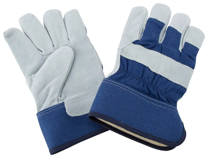 Diamondback JF 6317 Gloves, For All Genders, L, 11.5 in L, Continuous Thumb, Wide Safety Cuff, Polyester Lining, Blue :PR: QUANTITY: 1