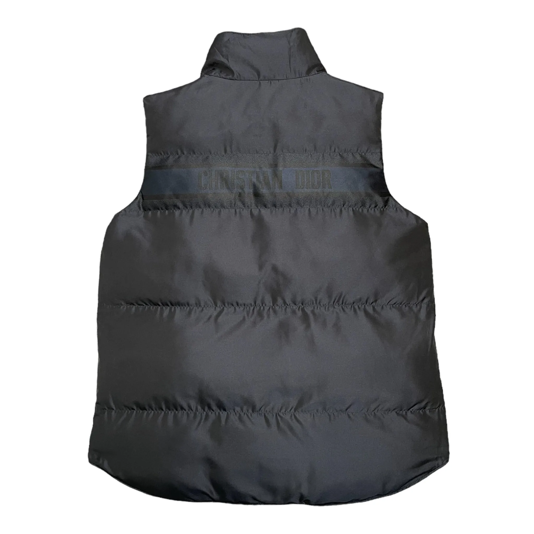 Dior Oblique Reversible Down Vest Beige Navy Blue (W)