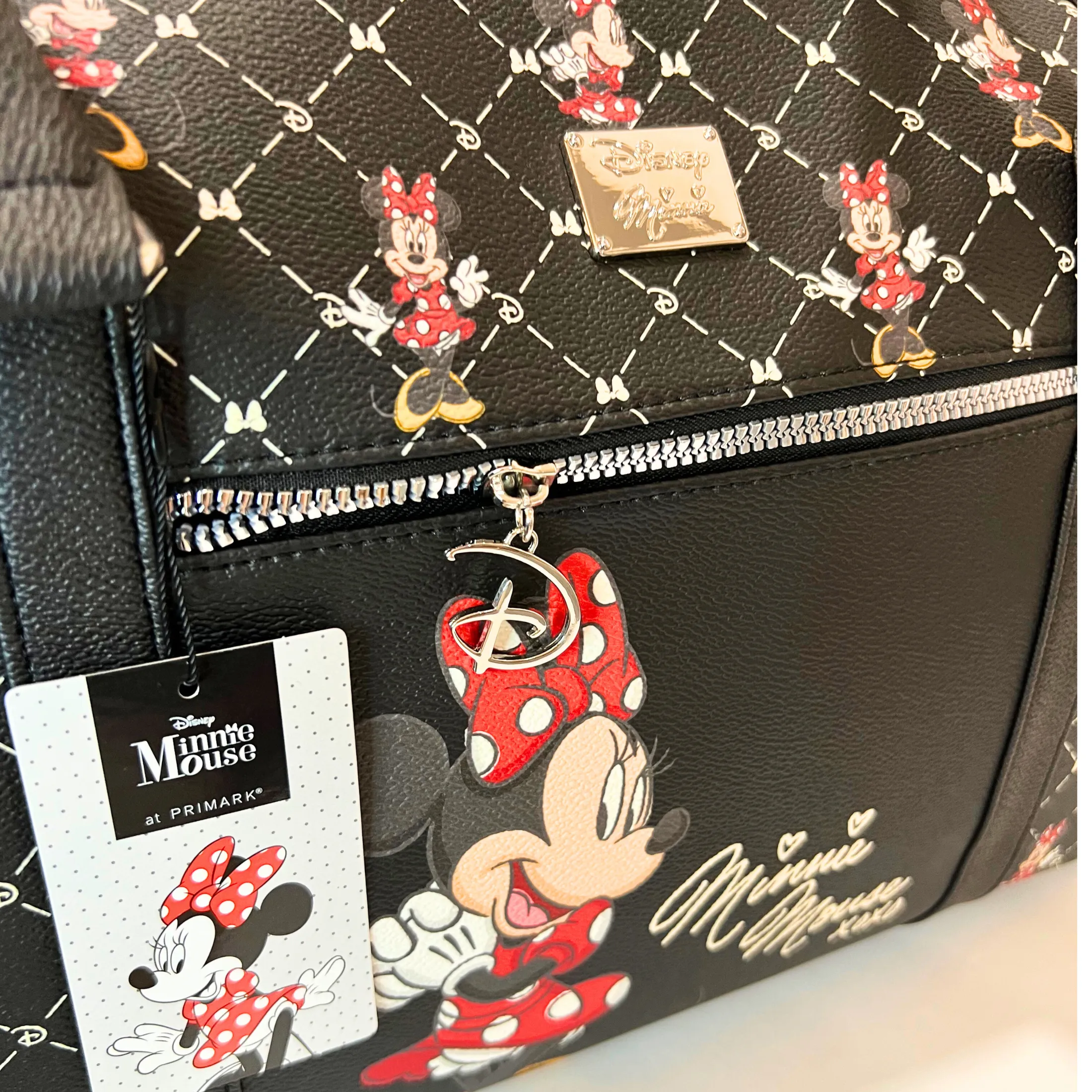 Disney Minnie Mouse Duffel Weekender Travel Bag with Minnie Ears Coin Purse