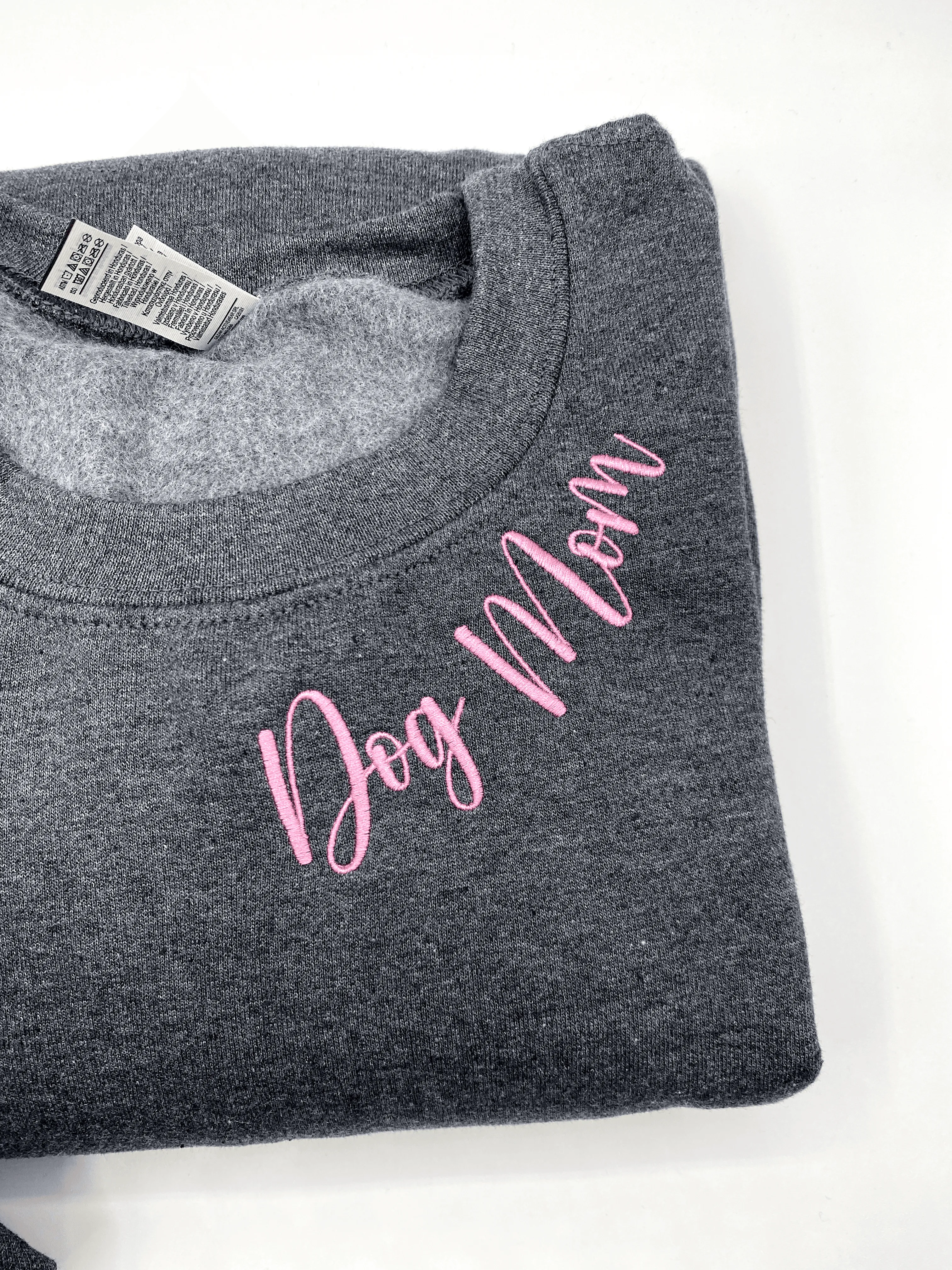 Dog Mom Sweatshirt, Hoodie Embroidered with Dog Ear, Name, Unique Gift for Dog Mom