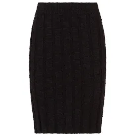 Dolce & Gabbana Black Wool Vergine Skirt