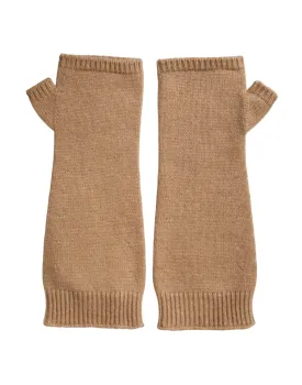 Dolce & Gabbana Brown Cashmere Knitted Finger Less Gloves