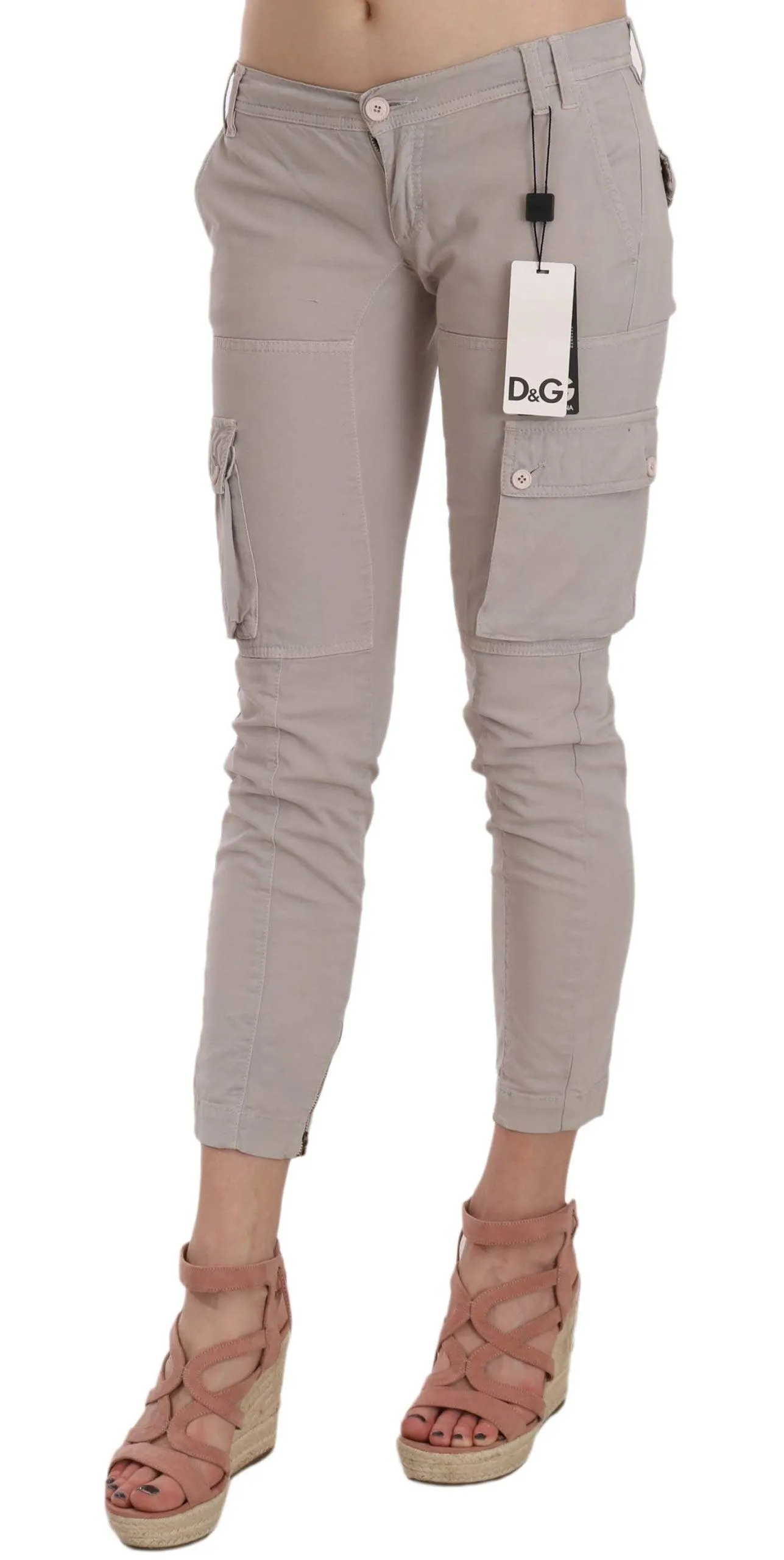 Dolce & Gabbana Casual Fitted Khaki Trousers Pants