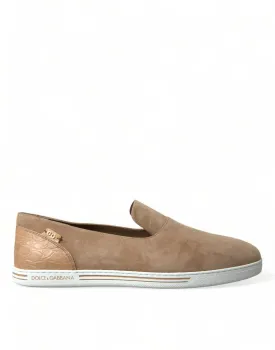 Dolce & Gabbana Elegant Beige Leather Loafers