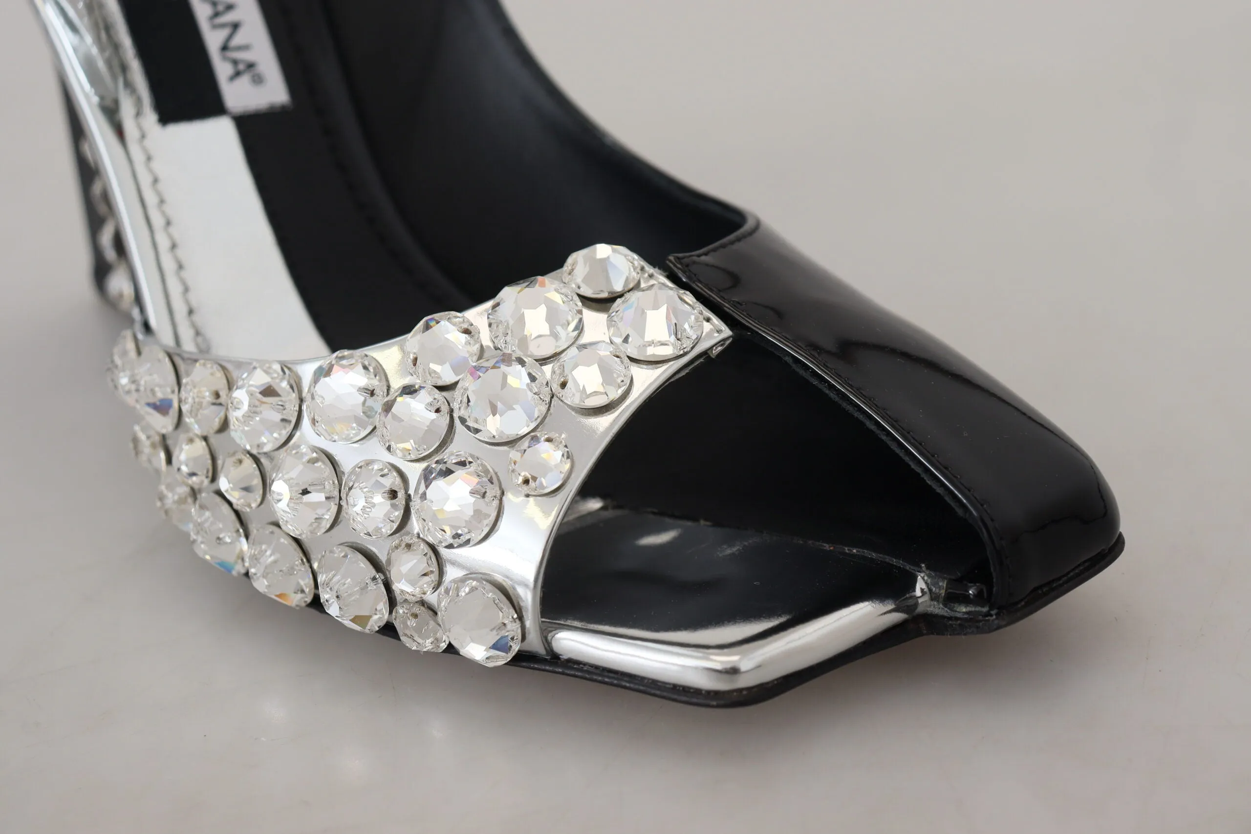 Dolce & Gabbana Elegant Crystals Embellished Leather Pumps