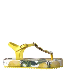 Dolce & Gabbana Lemon Beachwear Flat Sandals