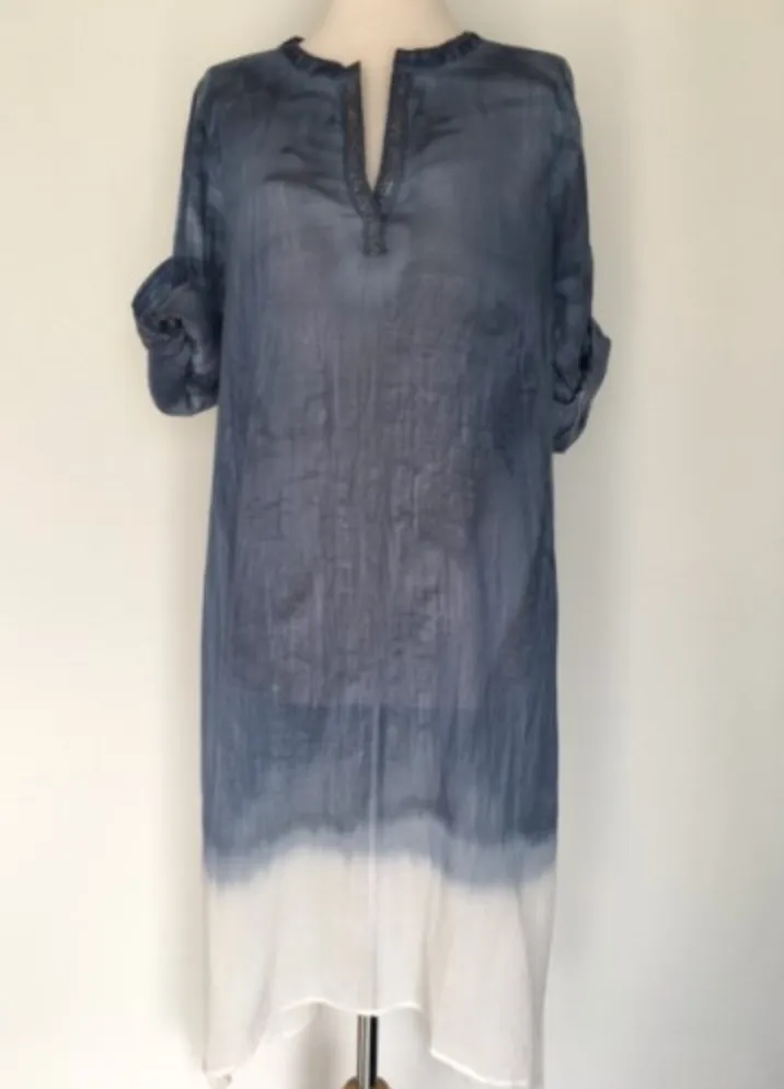 Dolma Ombre Dye Long Cotton Dress