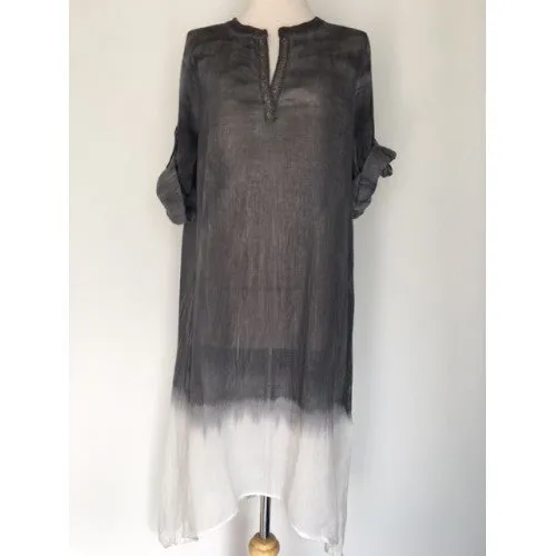 Dolma Ombre Dye Long Cotton Dress