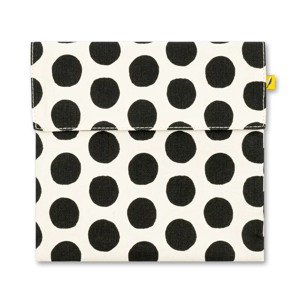 Dots Black and White Flip Snack Sack