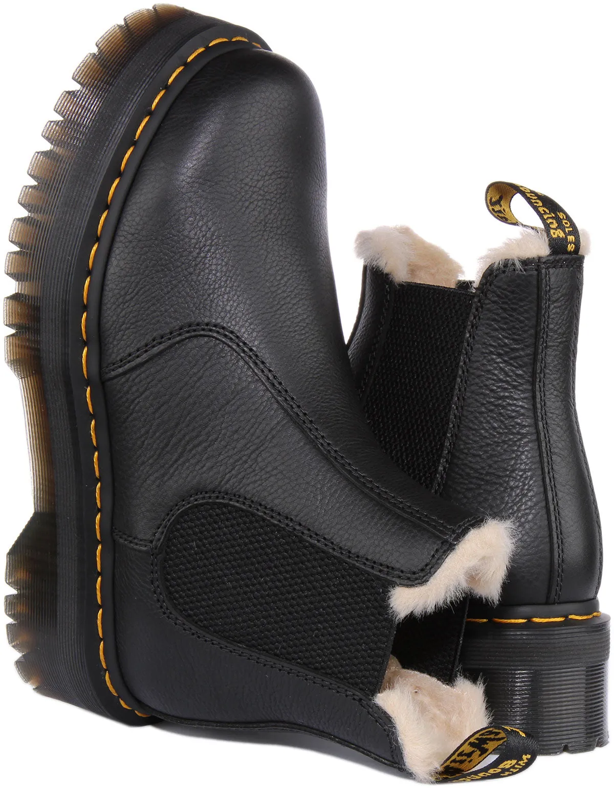 Dr Martens 2976 Quad Fur Lined In Black