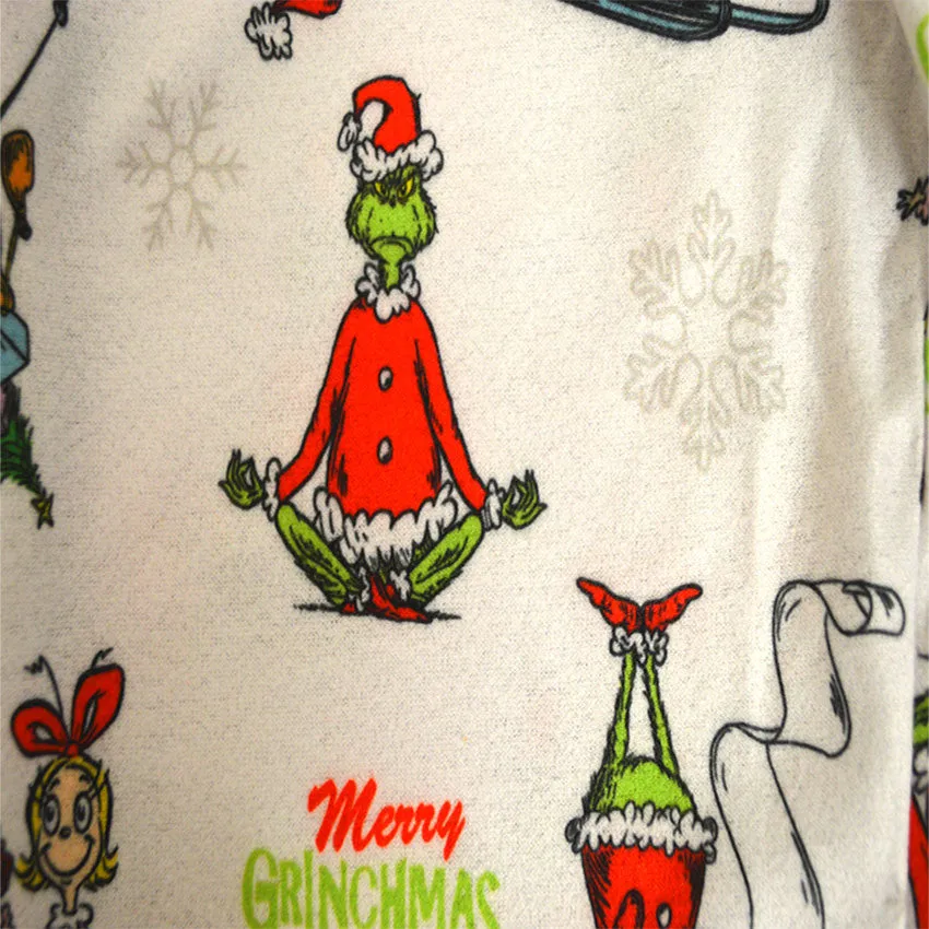 Dr. Seuss The Grinch Merry Christmas Boys Flannel Pajamas