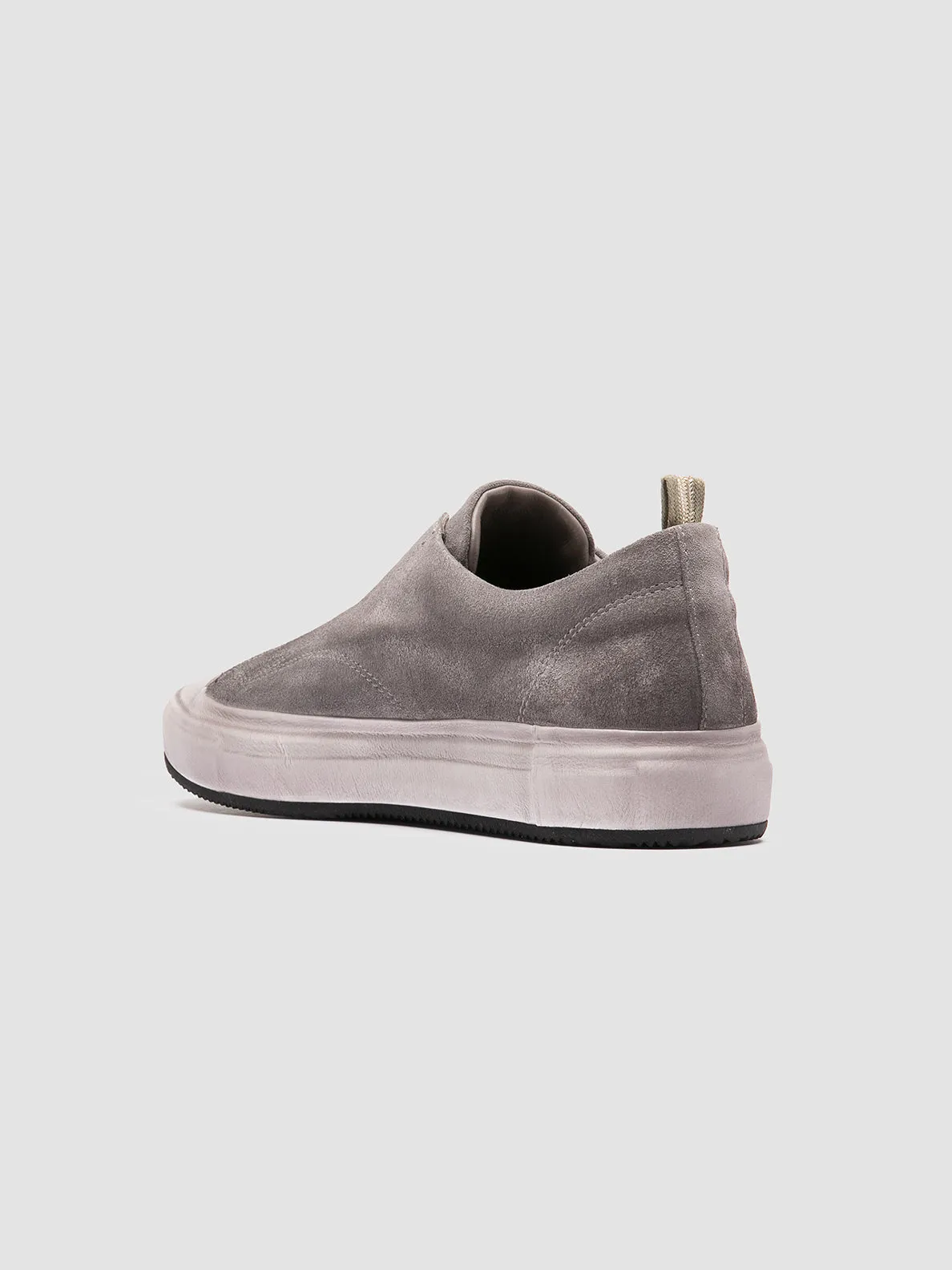 DUB 001 - Grey Leather and Suede Slip On Sneakers