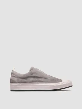 DUB 001 - Grey Leather and Suede Slip On Sneakers