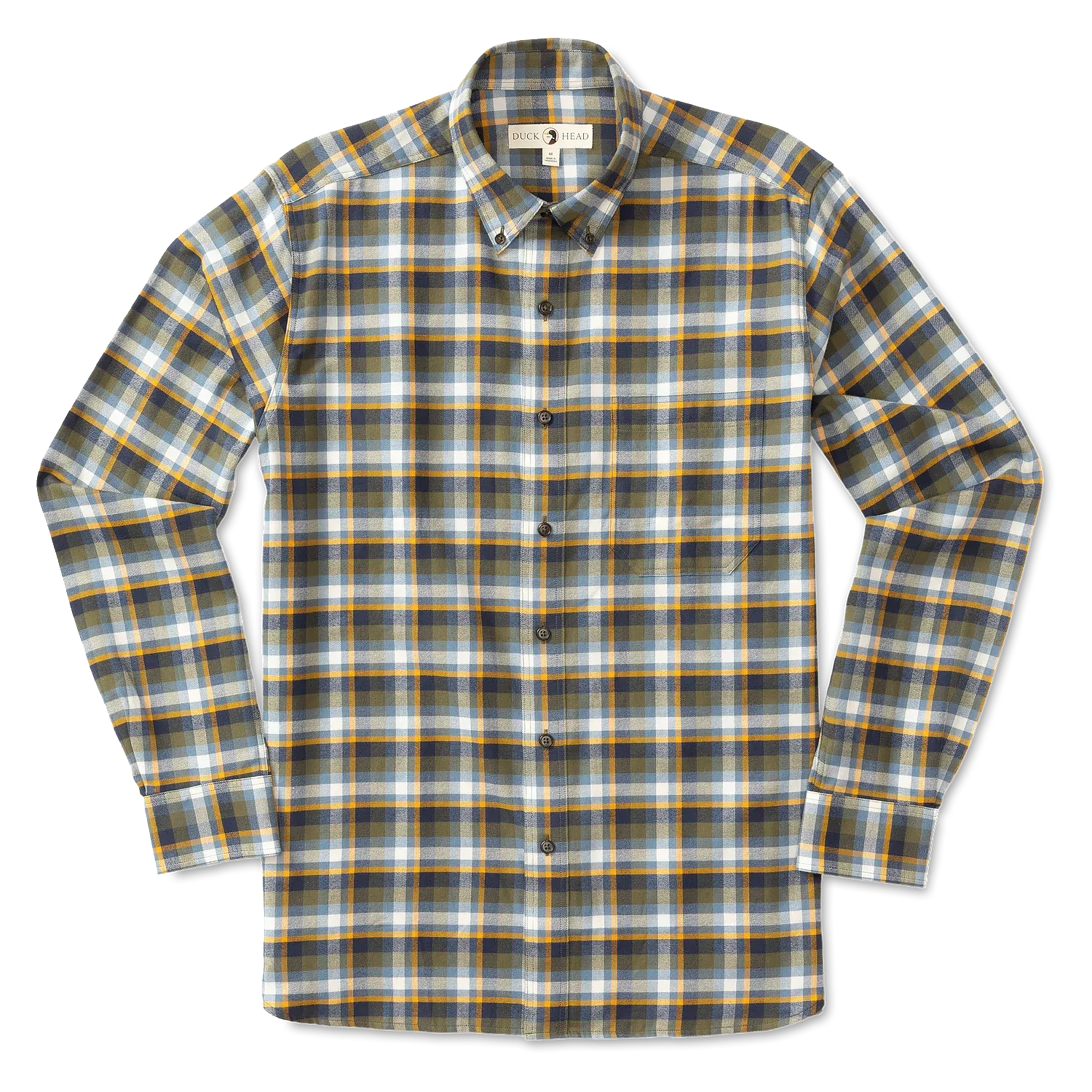 Duck Head Men's Warhill Flannel Plaid Shirt / Navy