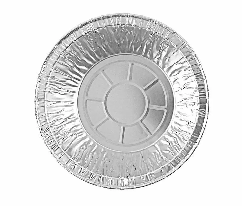 Durable 5 3/4" Aluminum Foil Meat Pot Pie Pan 1 13/16" Deep 125/PK