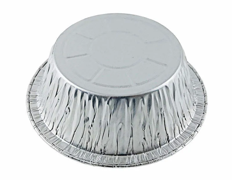 Durable 5 3/4" Aluminum Foil Meat Pot Pie Pan 1 13/16" Deep 125/PK