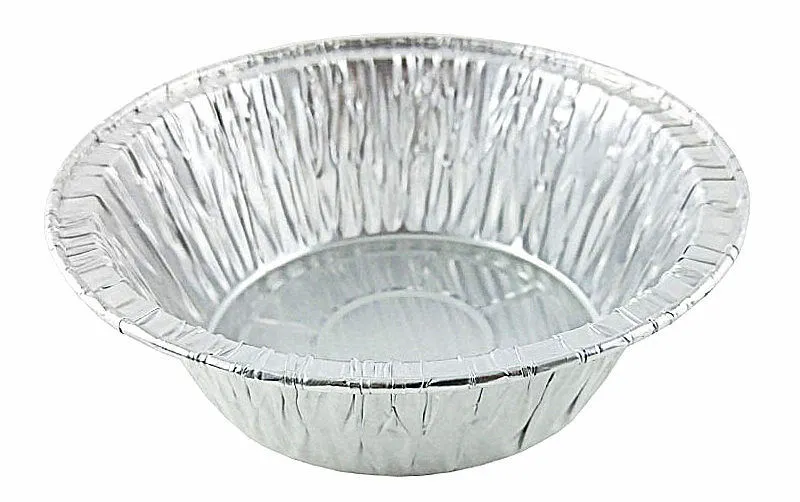 Durable 5 3/4" Aluminum Foil Meat Pot Pie Pan 1 13/16" Deep 125/PK