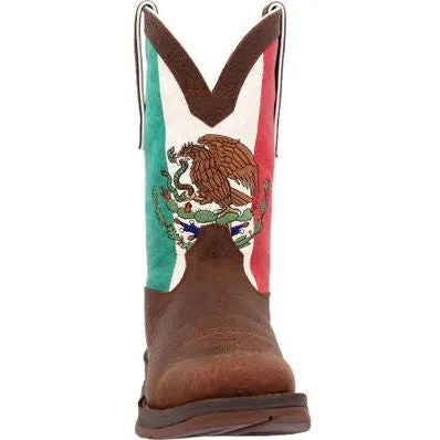 Durango Men's Rebel By Mexico Flag 11" ST Western Boot -Brown- DDB0430