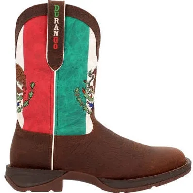 Durango Men's Rebel By Mexico Flag 11" ST Western Boot -Brown- DDB0430