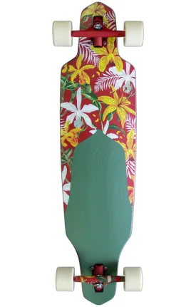 Dusters Channel Floret Longboard Complete - 38" Red/Green