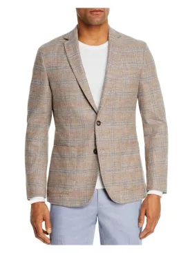 DYLAN GRAY Beige Men's Cotton Two Button Sports Jacket Blazer