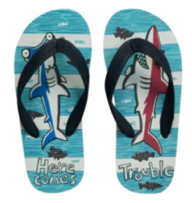 Earth Nymph "Here Comes Trouble" Boys Flip Flops