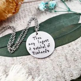 Eat a bag of d*cks necklace - old english version