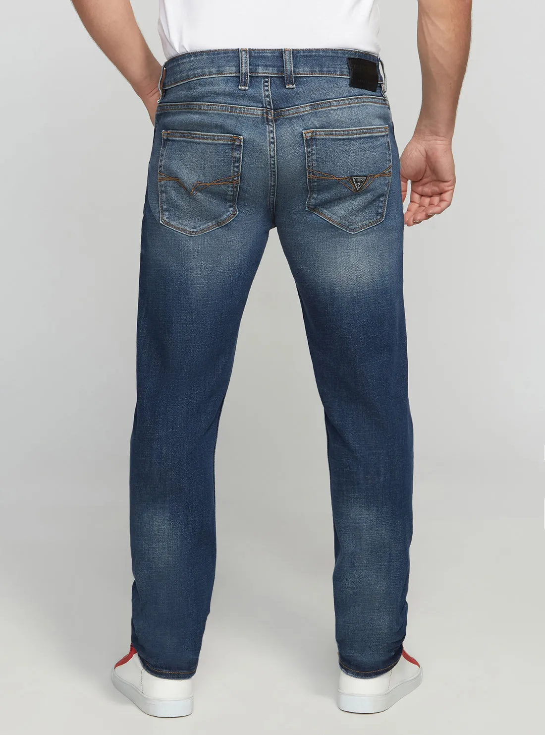 Eco Low-Rise Slim Tapered Denim Jeans In Stratus Blue Wash