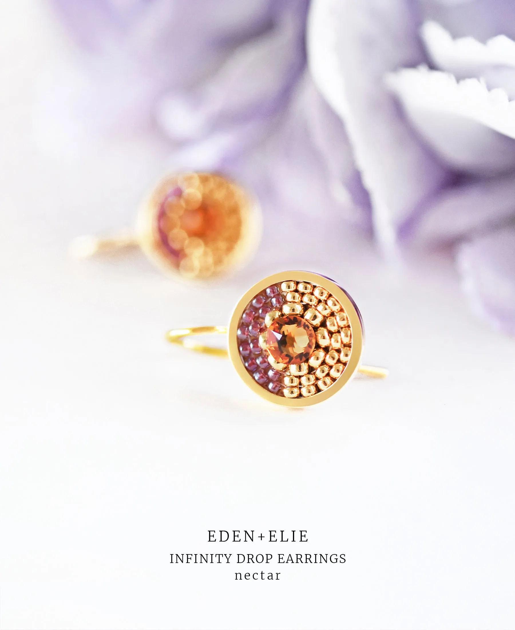 EDEN   ELIE Infinity drop earrings - nectar