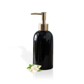 Ekhasa Ceramic Handwash Dispenser Bottle (420ml) (Black) | Liquid Soap Dispenser for Bathroom, Wash Basin and Kitchen | Bathroom Sanitizer, Lotion, Shampoo Dispenser | Hand Wash Dispensers Pump